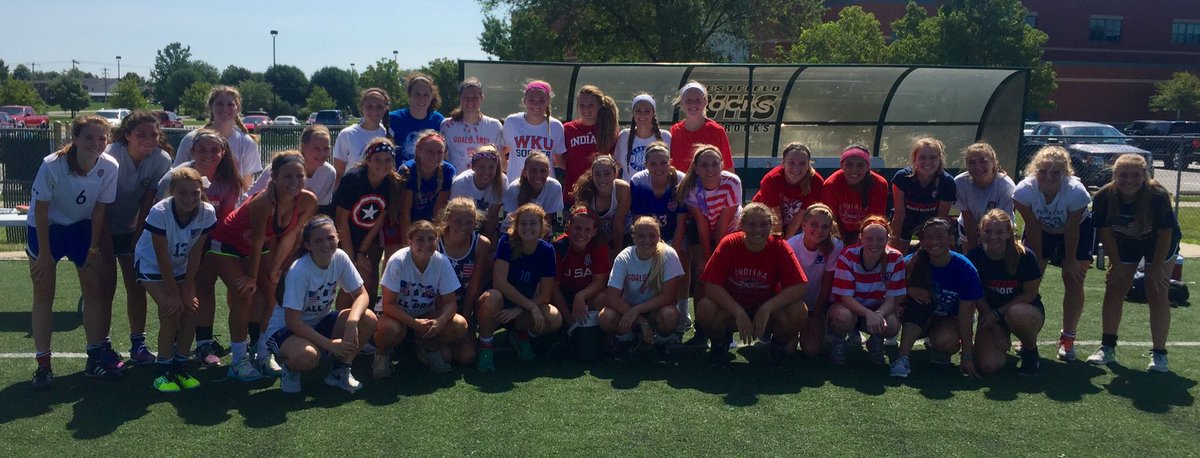 A few themes for camp this week- jersey day and American. Been putting in work together in 90 degree heat #workhard