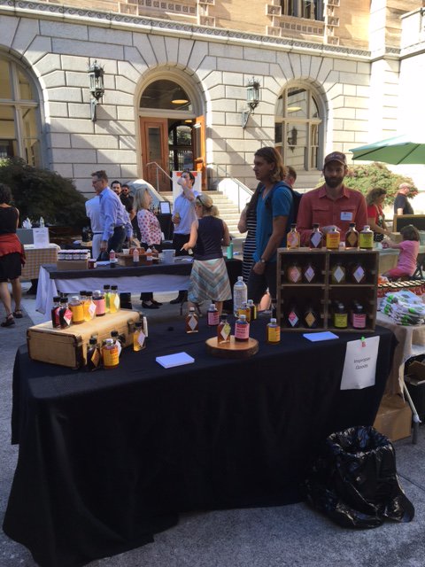 Sampling at the OEN Summer Fair. Here till 7 along with other great local food producers. #oenpubtalk #oen