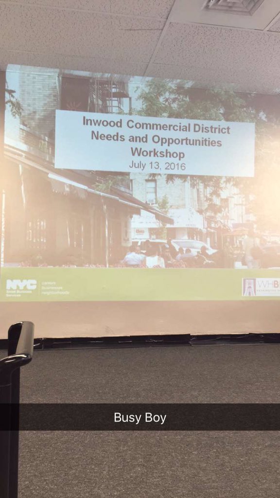 Jonathan2Reyes's tweet photo. Had a great time meeting with the #WashHeightsBID & #NYCSBS to identify and prioritize the district needs of #Inwood https://t.co/I7YY1uB4Y5