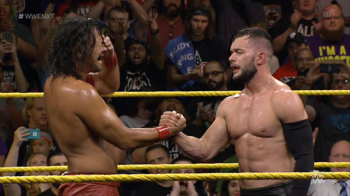 NXTFanNation's tweet photo. AWESOME MATCH! #RESPECT #WWENXT
@ShinsukeN @WWEBalor #FinnVsShin https://t.co/oGgF0XwVBh