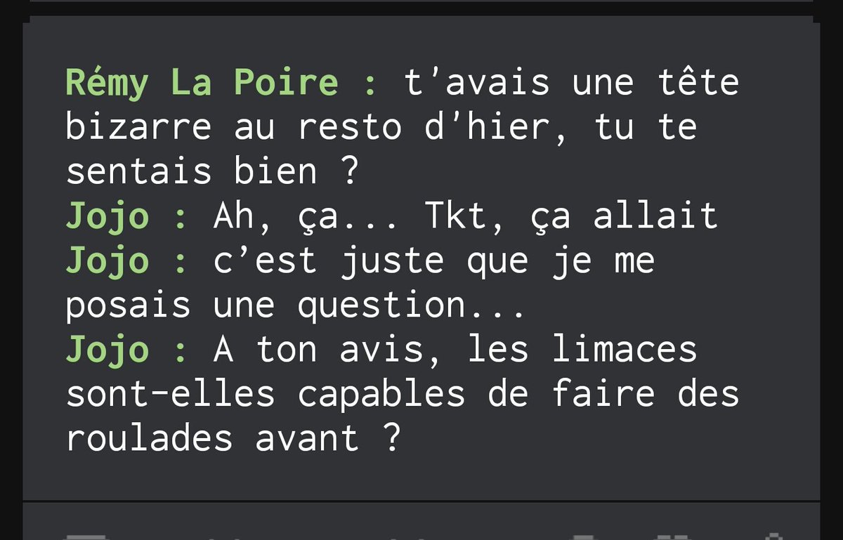 AwesomeHysteria's tweet photo. J'en peut plus 😂😂😂😂😂😂 #danstonchat https://t.co/EtzV4EqdEo