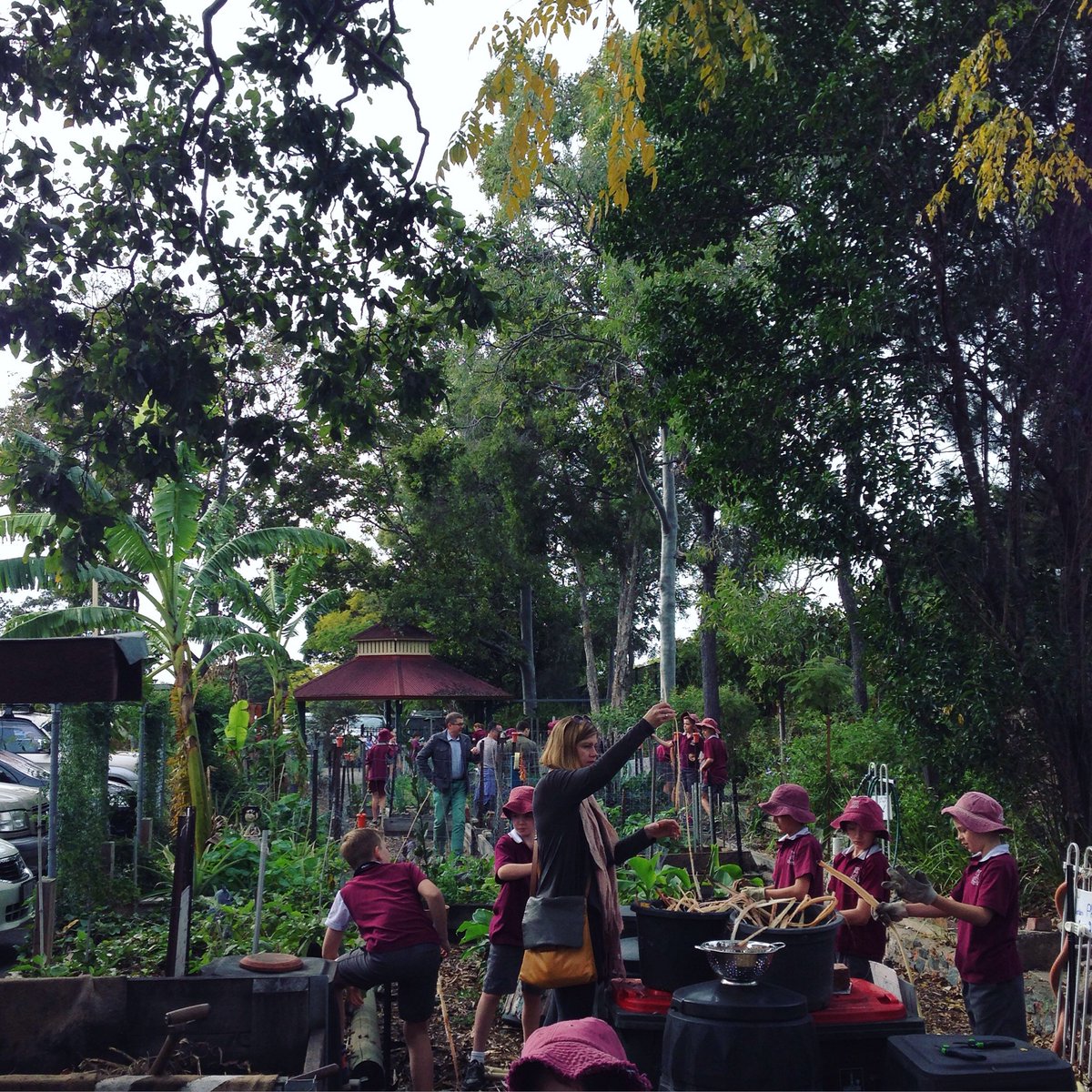 juliafinnane's tweet photo. Another fun &amp; delicious morning in the @SAKGF kitchen garden. Composting, planting, harvesting, cooking, eating! 🌿🍅 https://t.co/RPBMOxhMwM