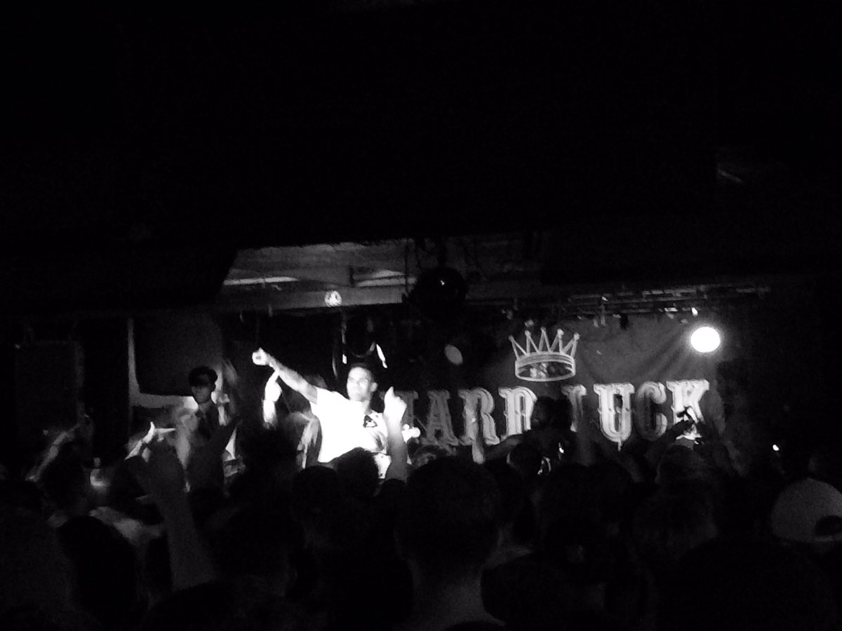 inthepitcanada's tweet photo. Getting hot n sweaty with @thisisletlive in #toronto tonight
#hardluck #concert #wherestheAC https://t.co/JLNK88AL9j