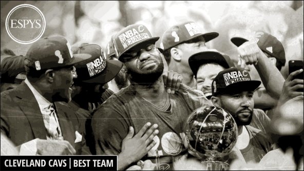 ESPYS's tweet photo. The @cavs win Best Team! https://t.co/6vDiQnUR98