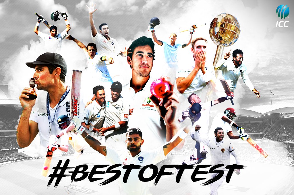 ICC's tweet photo. Starting today, the ICC will be bringing you the very #BestofTest from every Test Match around the world https://t.co/nkkVcaNEXJ