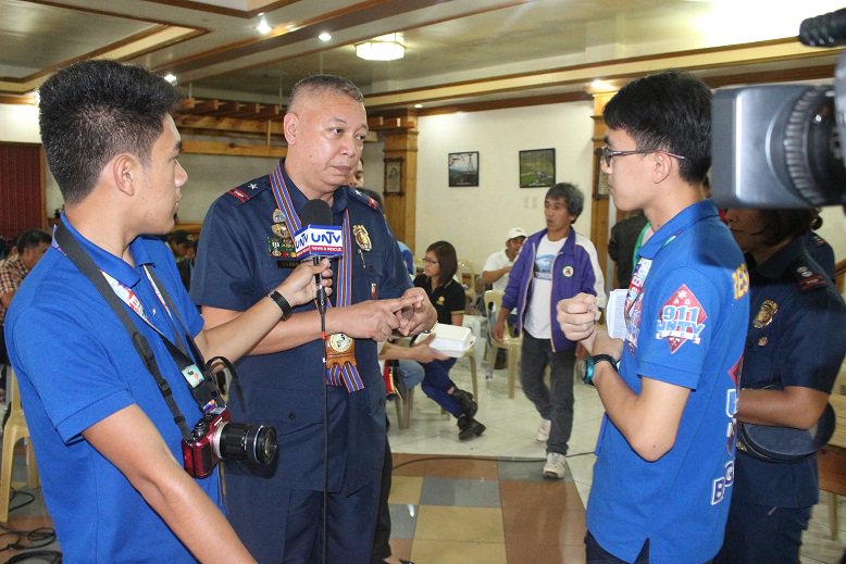 PNPCordillera's tweet photo. PCSupt. Sarona was interviewed by UNTV and Bombo Radyo Baguio reporters. #PNPPatrolPlan2030 https://t.co/M4oIQiYslB