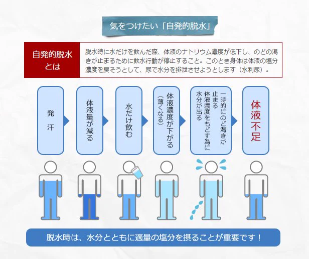 熱中症注意！汗をかいたら適度に塩分もとらないと殆ど意味がないみたいだぞｗｗｗ