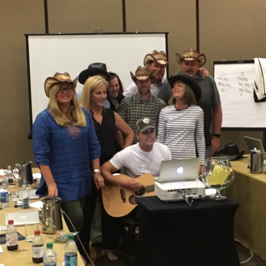 MikeMcVay's tweet image. @dustinlynch THANK YOU for being such a good sport today and playing Fake a Song Friday w/ @CumulusMedia management!