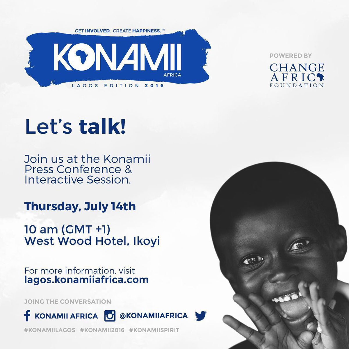 Tofola_F's tweet image. Good morning , join us Today at West wood hotel , ikoyi for the press conference &amp;amp; interactive session #KONAMII2016