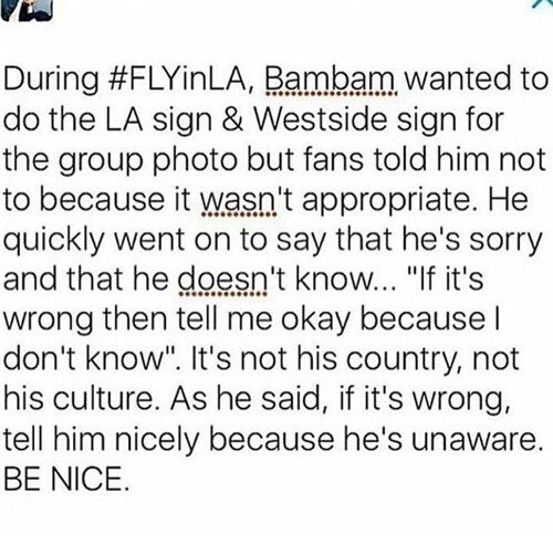 visualminyoongi's tweet photo. #prayforbambam @BamBam1A This is being taken way out of proportion. It's not his fault. He comes from another https://t.co/mBnX4tDtiX