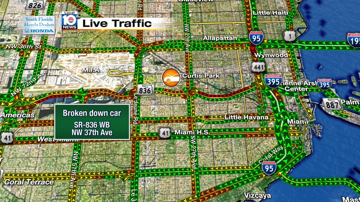 Crash on SR-836 WB & NW 37th Ave $TRAFFIC #MIAMI https://t.co/iNtASDXKSc