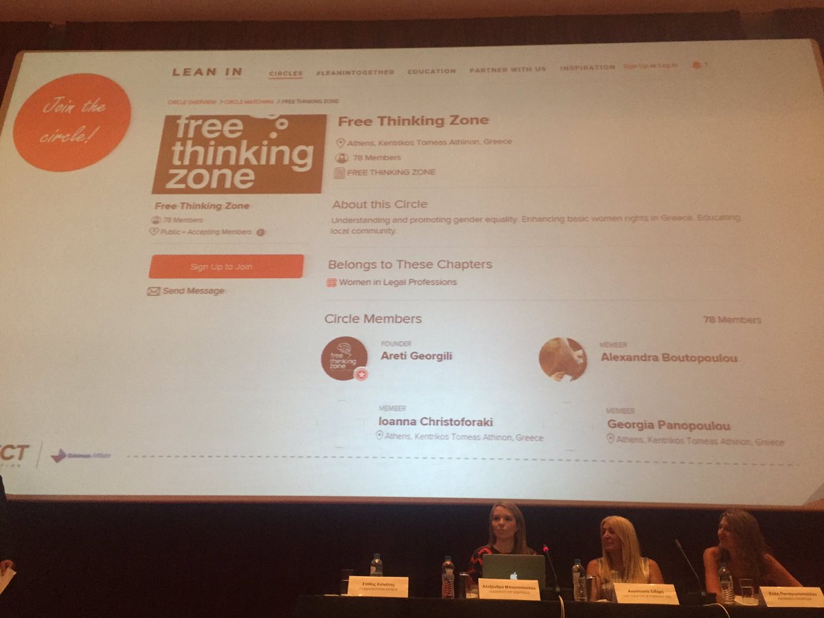 . @alexGRwords on the global initiative and the main aim of #Leanin in Greece. Now at #m2wgr