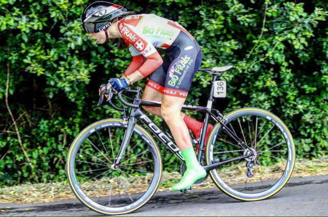 maelle__G's tweet photo. Prologue is done ✅ Today let's go for stage 2 with 140km. Start at 14pm #TourDeBretagne #Biofrais #Focus https://t.co/lwMWVaUSED