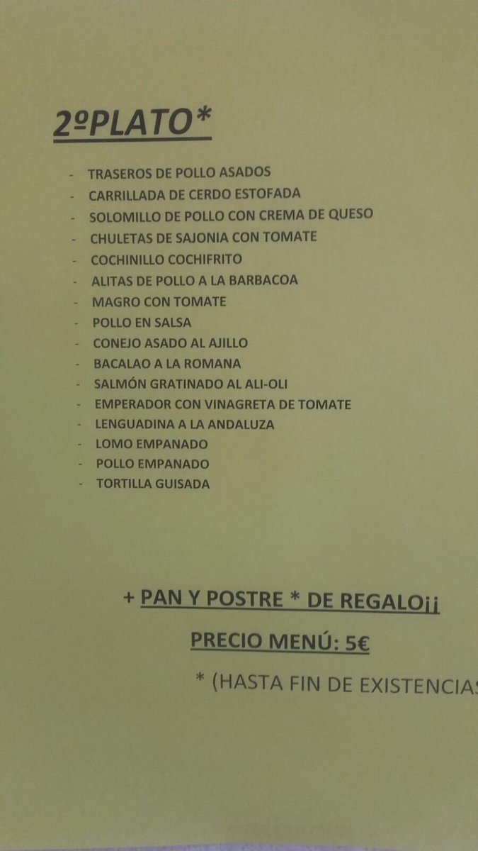 Catapanguada's tweet photo. Menú de hoy, jueves 14 de Julio. https://t.co/3jnooeB3ql