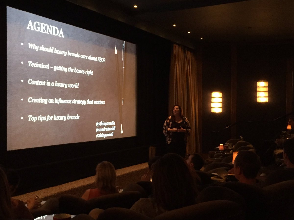 7thingsmedia's tweet photo. Up next is @SandraLMcDill talking about #luxury #SEO #7thingsretail https://t.co/Pb2Dosgh6T