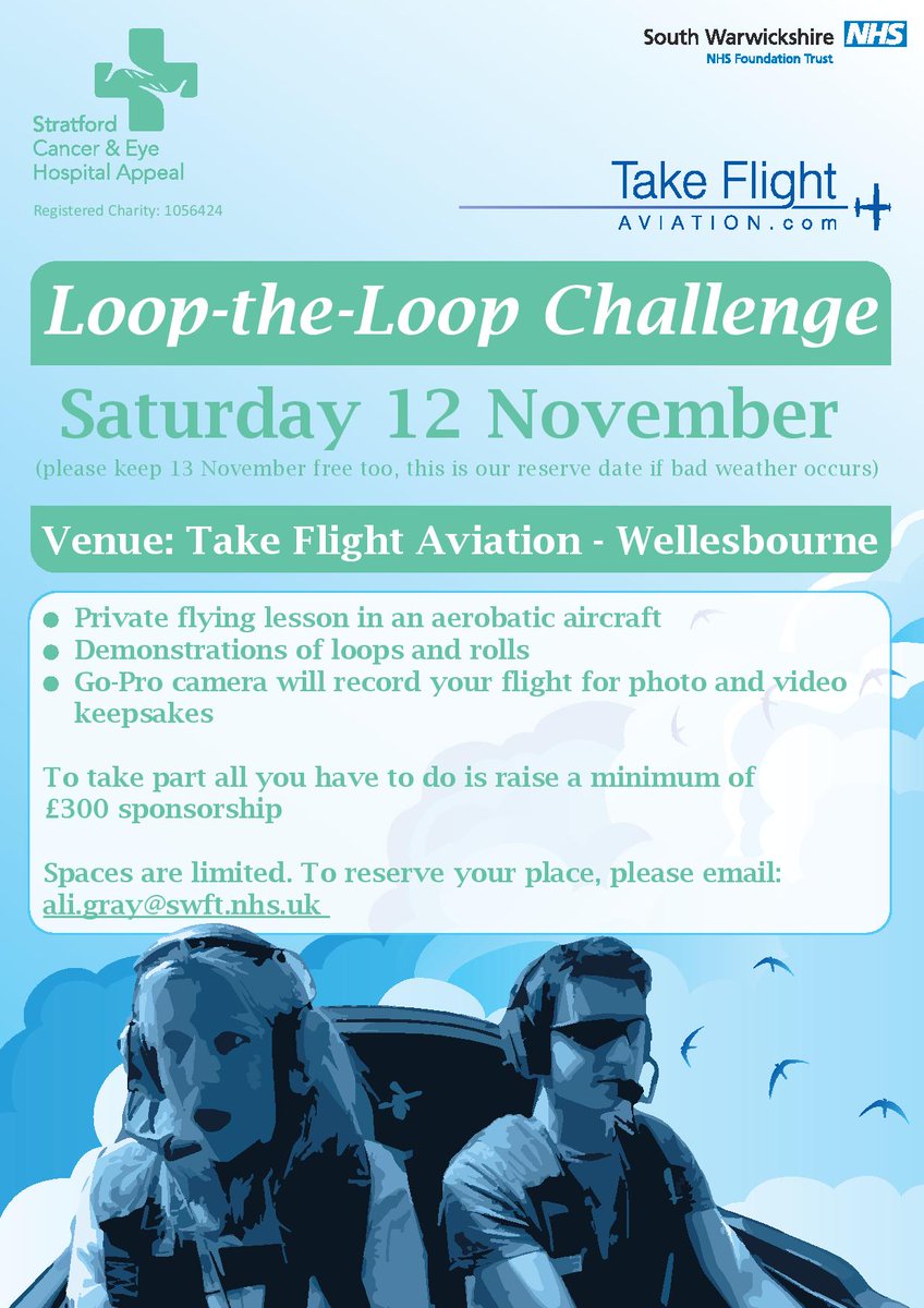 League of Friends - Stratford Hospital (@strathospital) on Twitter photo Would you like to take to the sky for charity? In association with <a href="/TakeFlightAv/">Take Flight Aviation</a> and in aid of appeal. #suahour Would you like to take to the sky for charity? In association with <a href="/TakeFlightAv/">Take Flight Aviation</a> and in aid of appeal. #suahour