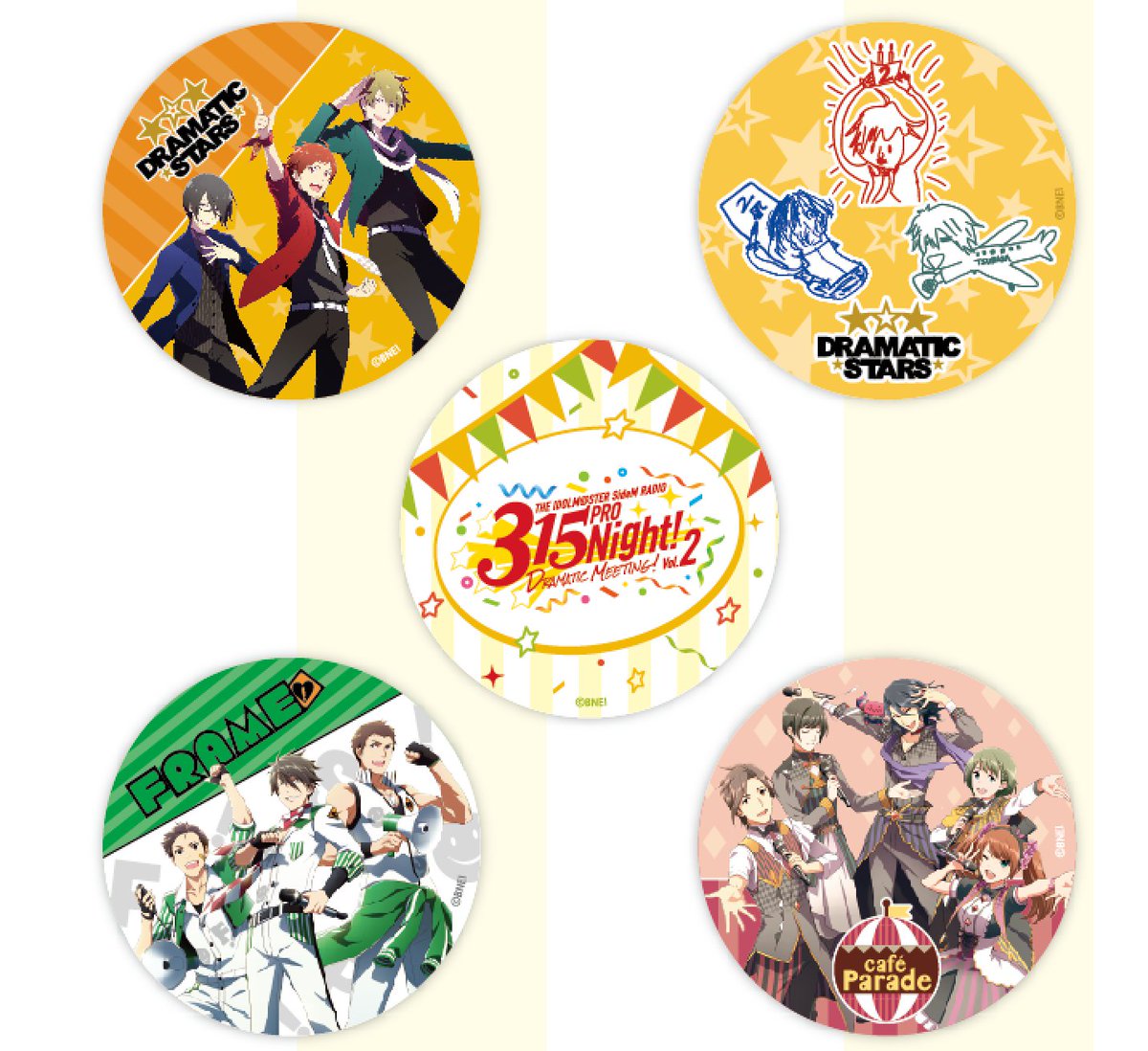 大阪買付 SideM グローイングブライティ缶バッジ 2点 portalsn