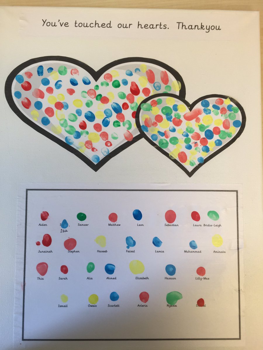 Thank you Foundation Children and staff for my lovely piece of art work. (Mrs White)