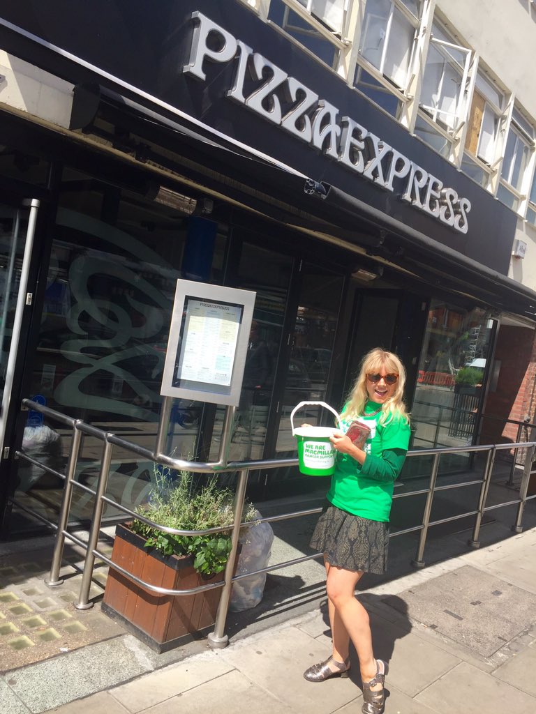 PizzaExpress (@pizzaexpress) on Twitter photo Collecting for <a href="/macmillancancer/">Macmillan Cancer Support</a>! Don't forget we donate 25p for every Padana we sell #mactakeover Collecting for <a href="/macmillancancer/">Macmillan Cancer Support</a>! Don't forget we donate 25p for every Padana we sell #mactakeover
