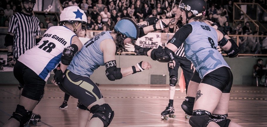 GayGamesHK2023's tweet photo. #RollerDerby, a contact sport at #2018Paris, 2 teams, up to 40 players. @WFTDA rules apply. #LGBT #GayGames #SignUp https://t.co/nUmR87aLDR