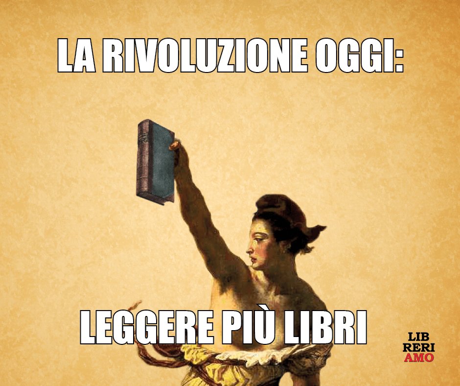 Libreriamo's tweet photo. Siete d'accordo? Se si ritwittate e facciamo partire insieme la "Rivoluzione della lettura"! #14luglio https://t.co/vwuYpwCTko