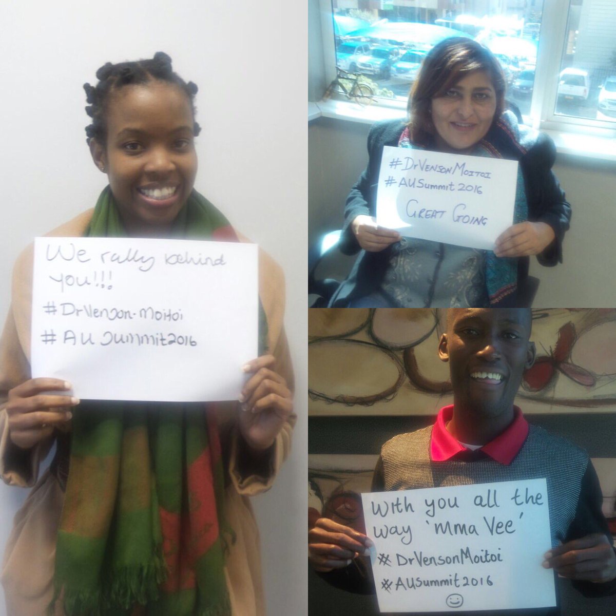 HotwirePRC's tweet photo. Team Hotwire supports #DrVensonMoitoi #AUSummit2016 all the way! https://t.co/RYt8lwdrAX