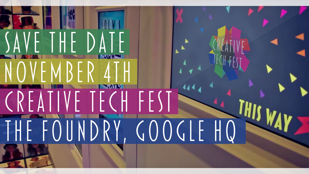 TechSpaceTweets's tweet photo. Save the date!
Creative Tech Fest
November 4th @ The Foundry, Google HQ, Dublin.
#TechSpace #CTF16 #Google https://t.co/Q5MKTZbU9g