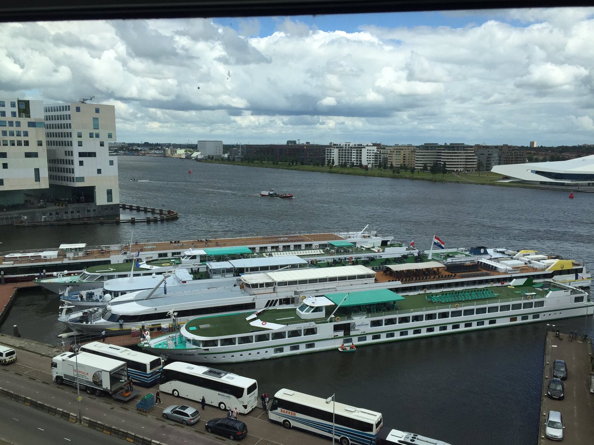 almadroog's tweet photo. A very warm welcome for all the river cruise ships and their passengers @PortofAmsterdam @AMS_Cruise_Port https://t.co/9DNsmJfc2a