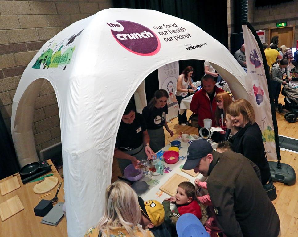 DundeeSciCentre's tweet photo. We surprised #FSciFest goers w/ fun activities incl. the chance to nibble on a cricket #TheCrunch2016 #Throwback https://t.co/aoSebDKifJ