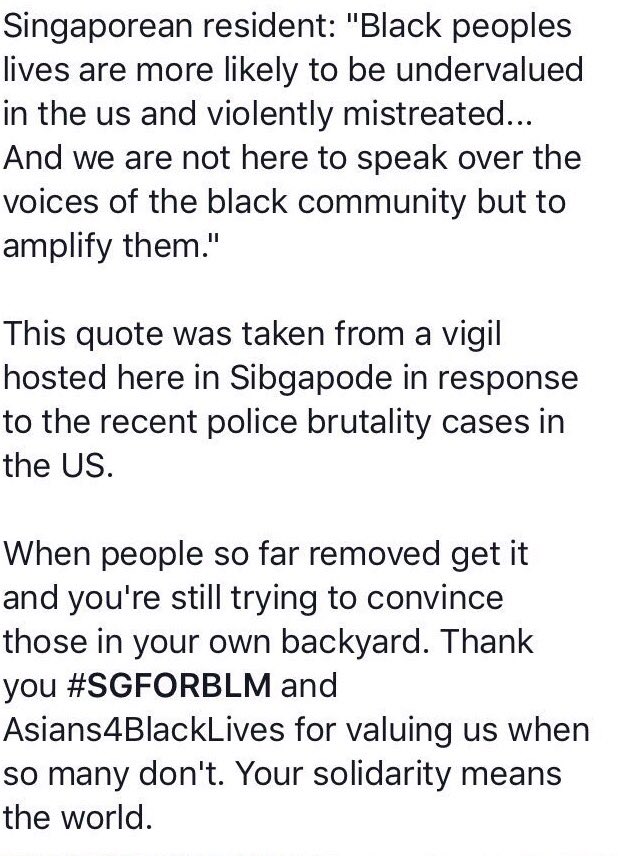 olamitchell's tweet image. So touched by the love and support #Asians4BlackLives in Singapore.
