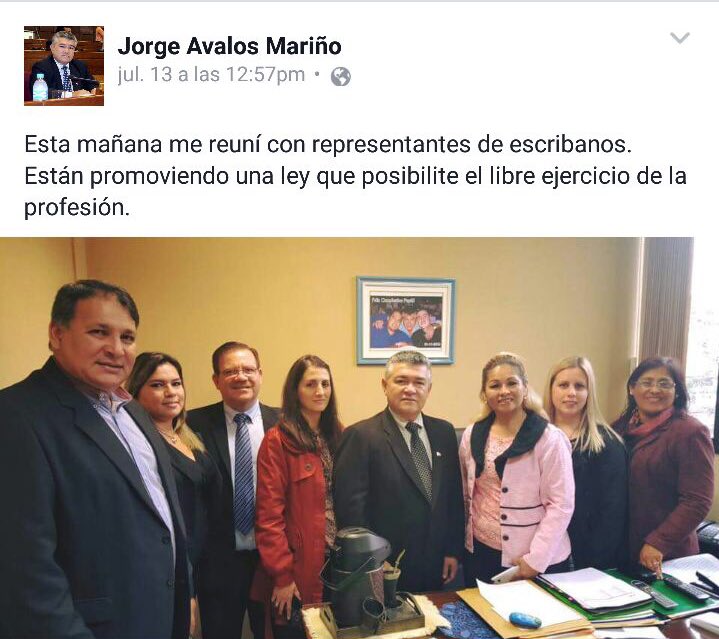 OviedoFidel's tweet photo. @EscribanoReiete suma fuerza.

@DiputadosPy apoyan liberación del registro notarial. https://t.co/wykQiTivIL
