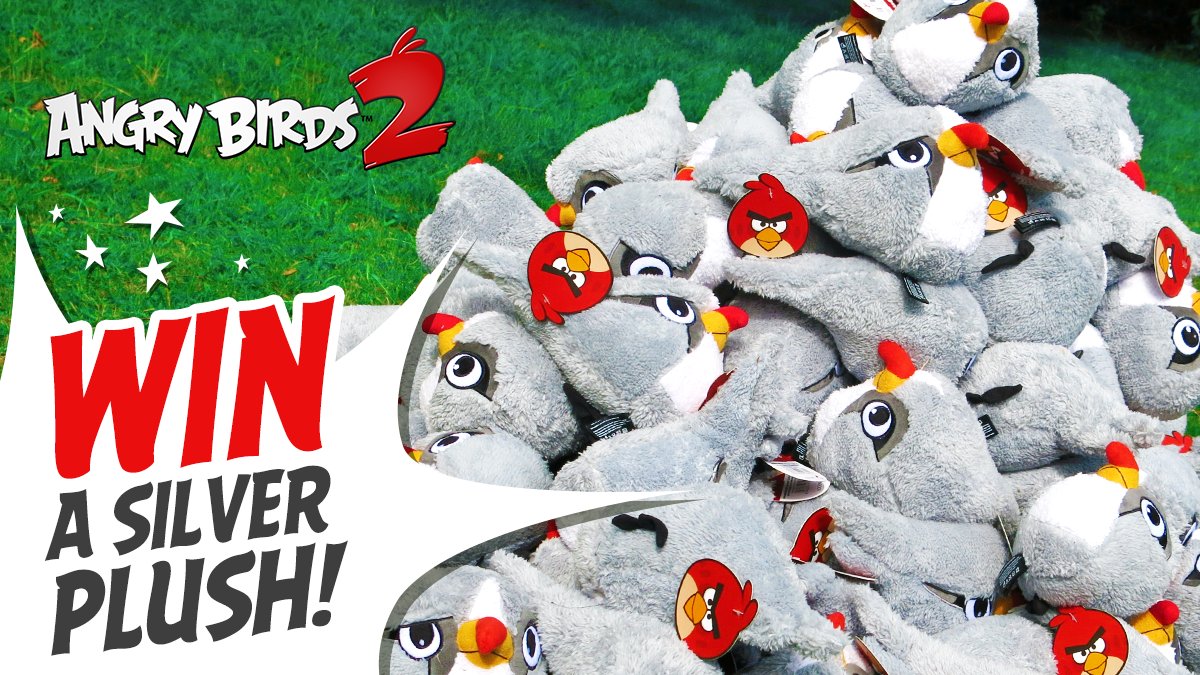 angry birds silver plush