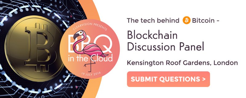 clearvisioncm's tweet image. Submit questions for @sytaylor @DisrupTiv &amp;amp; George Mcdonaugh on #blockchain: buff.ly/2a0SAea