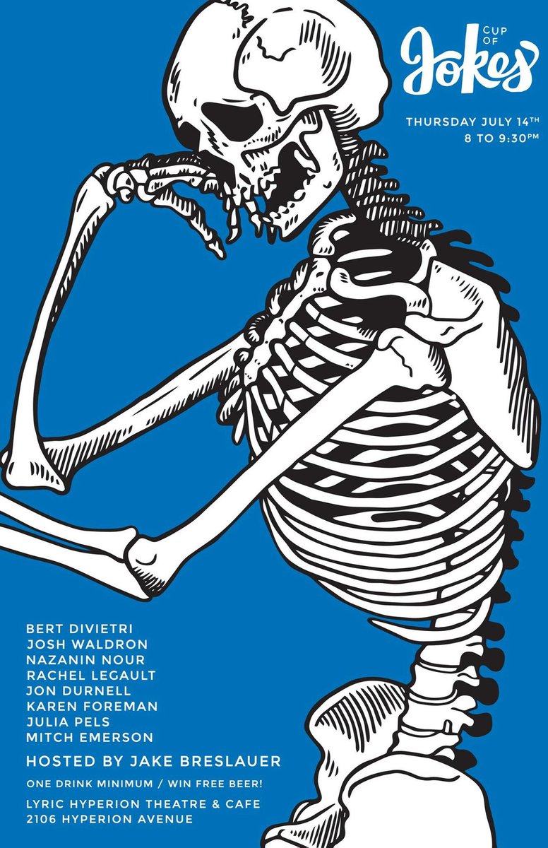 TONIGHT!!! Cup Of Jokes  is back!#cupofjokes #lyrichyperiontheatreandcafe #freebeer #standupcomedy #silverlake