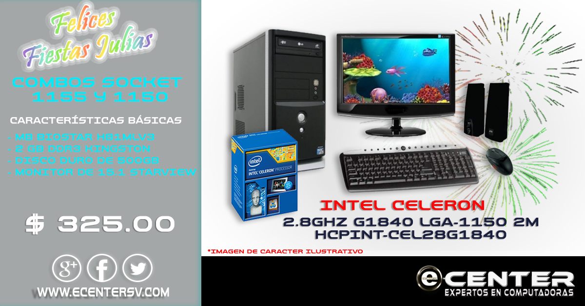 ecentersv's tweet photo. Actualiza tu Pc con nuestros #Combos para socket 1150 y 1155. visitanos en el centro de  #Felicesfiestasjulias https://t.co/YQhJKe9JIh