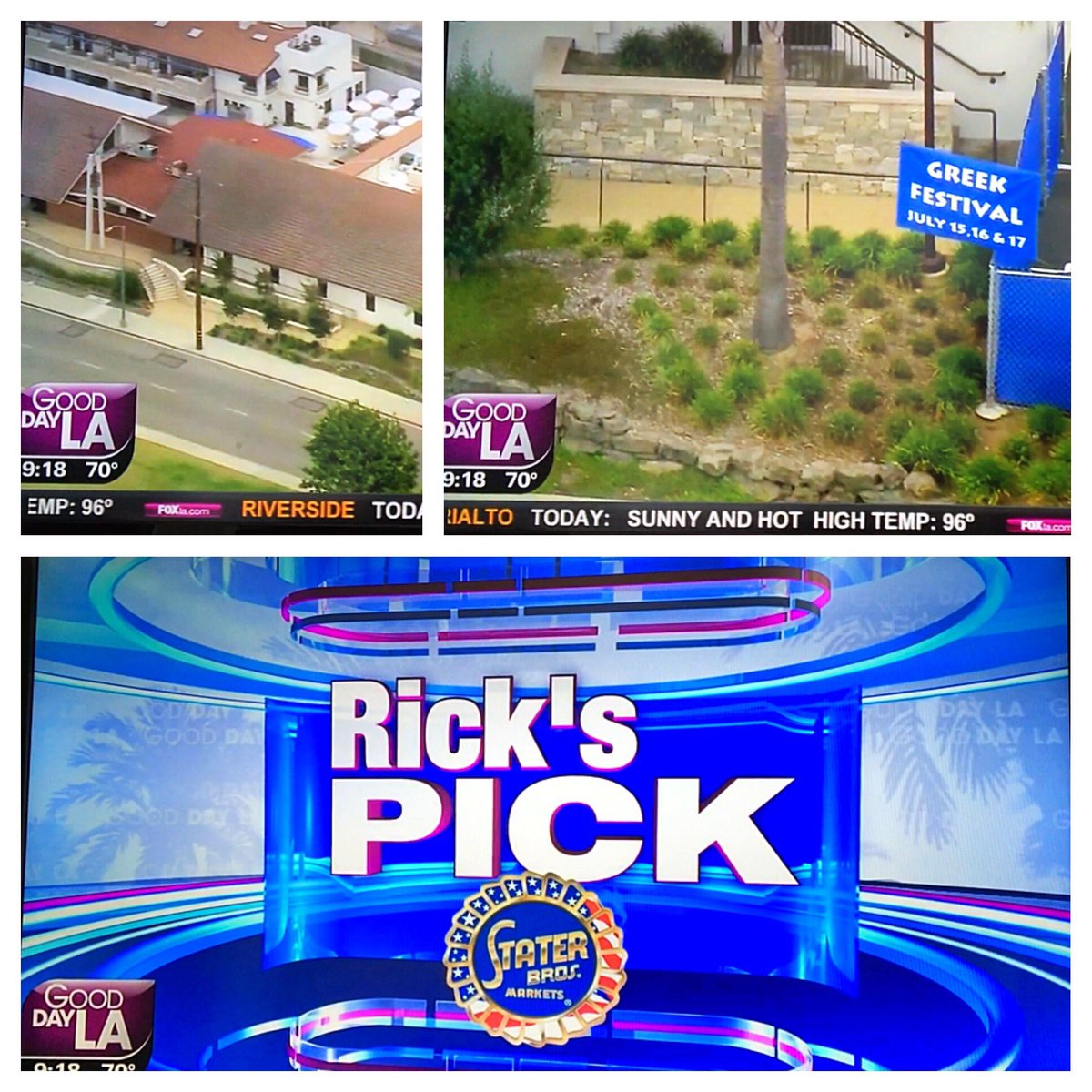 inspyrs's tweet image. AWEsome @SBGreekFest coverage by @RICKatFOX in #SkyFox today on @GoodDayLA1 #RicksPick  #RickRocks #SBgreekfest #OPA