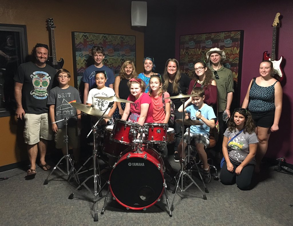 OpCoexist's tweet photo. Thank you to @spcnews and #spcmira for having the kids at Rock Camp on campus and in the studio today! #noisemakers https://t.co/bGCyL51Cwl