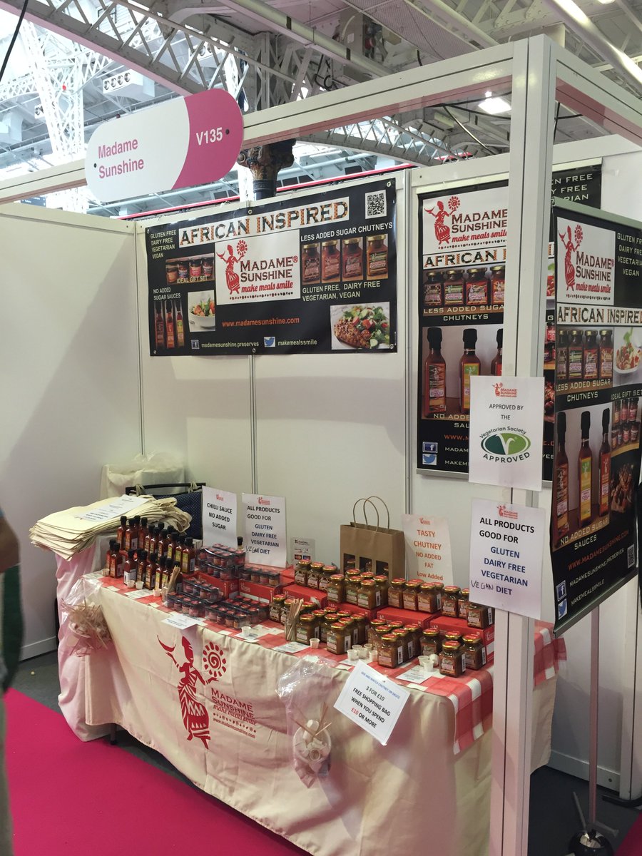 Have you tried <a href="/MakeMealsSmile/">Madame Sunshine</a>'s amazing sauces? We stopped by Madame Sunshine's stall at <a href="/justvshow/">Just V Show</a> this weekend!