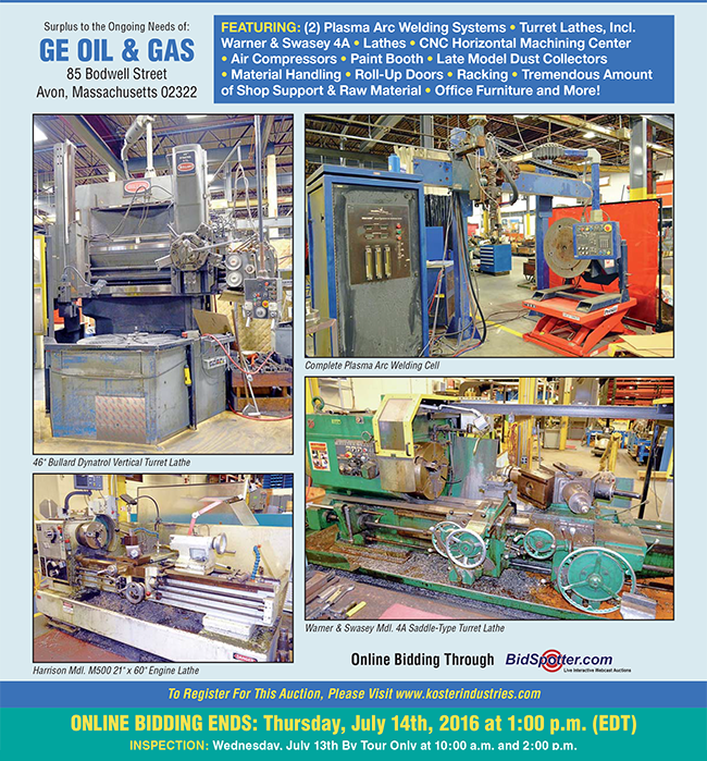 KosterInd's tweet photo. #OnlineAuction Ending Today #GEOilAndGas #Avon, MA Register Online @BidSpottercom: https://t.co/nurpt8veqn https://t.co/VohDnQZ7Uk