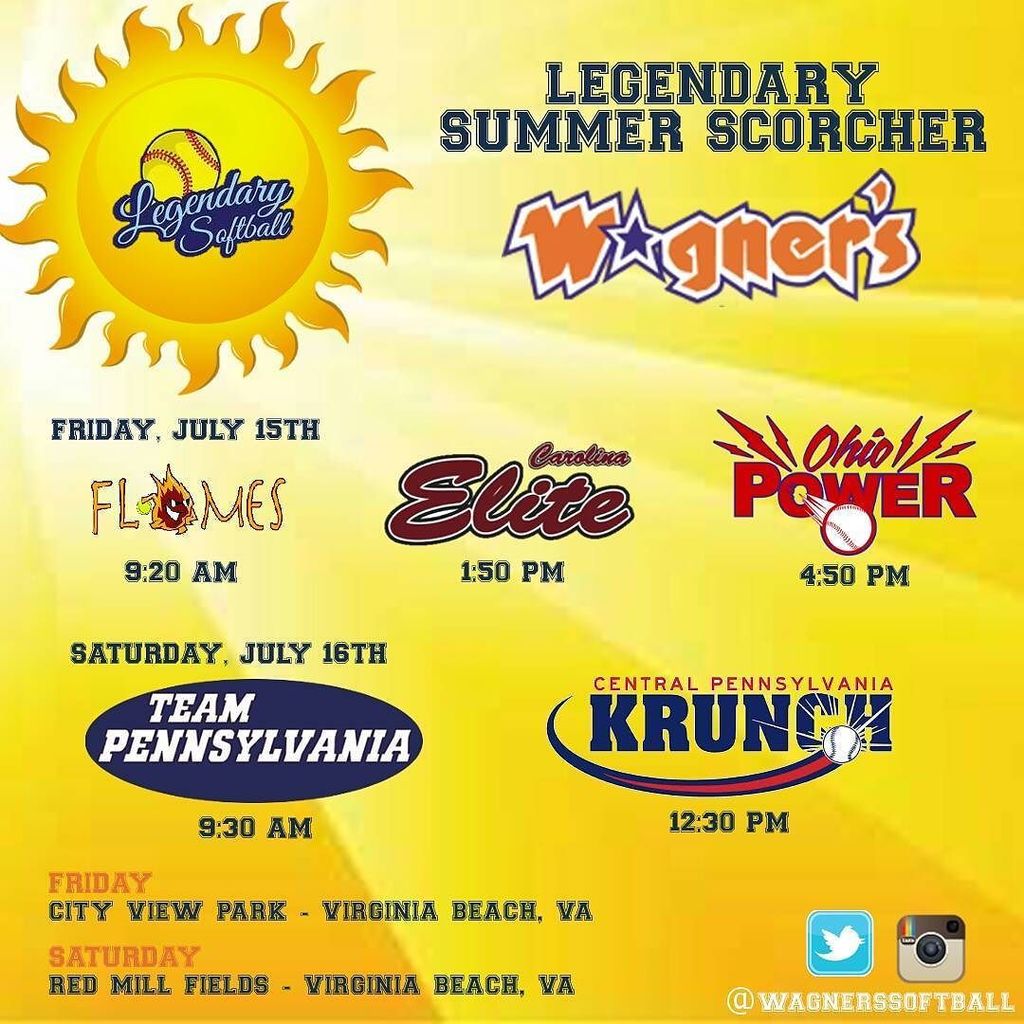 WagnersSoftball's tweet photo. Gonna be a hot weekend @legendarysoftball Step up and play together! https://t.co/LiguoItzvZ