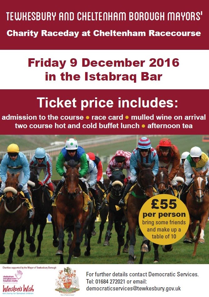 Fancy a December day at the races? Mulled wine, 2 course buffet &amp; afternoon tea.All for <a href="/CGHospCharity/">Cheltenham and Gloucester Hospital Charity</a> <a href="/winstonswish/">Winston's Wish</a>