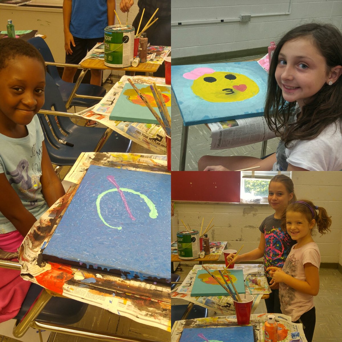 STEM_HenryCoVA's tweet photo. Painting new creations. We may have some great artists in our presence.⭐#explorecamp2016 @hcps_va https://t.co/U9bVqLK3w0
