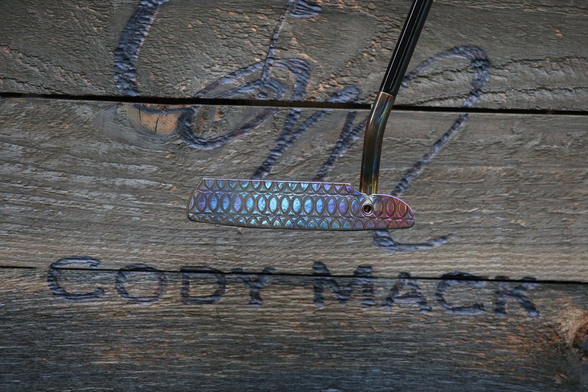 CodyMackPutters's tweet photo. On the rack @SpanishOaksGC drop by the pro shop today and have a look #CodyMackPutters #handmade #303ss #torch https://t.co/O6X7YuZ3Vn