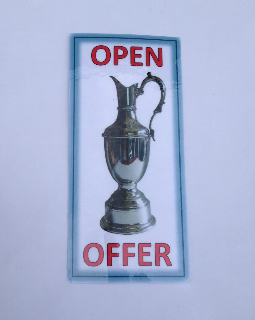 ARichardsonPro's tweet image. Don't miss our @TheOpen Offer 20% OFF all items with a Claret Jug on. #145 #openoffers @bnsgcproshop @BNSGC1904