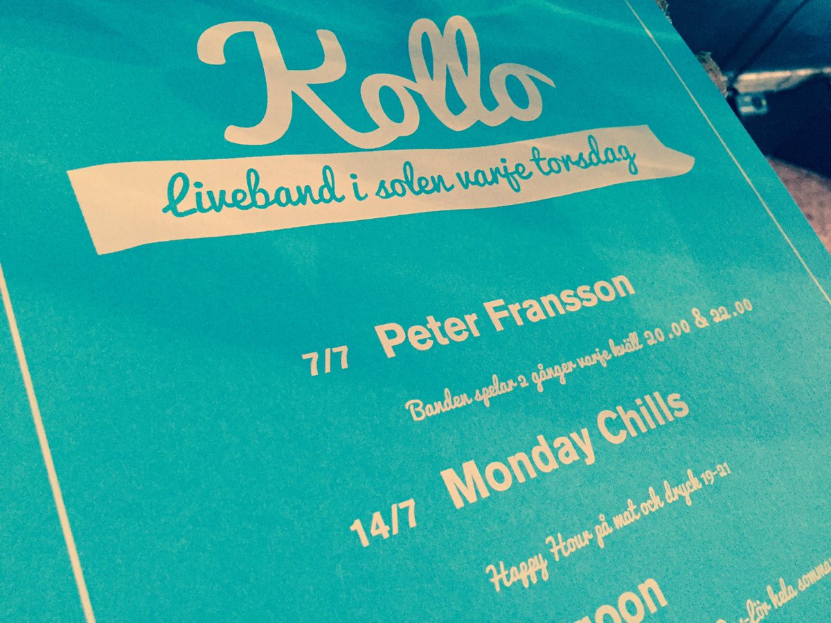 Då laddar vi för kvällens spelning på uteserveringen. Kollo is back 👊