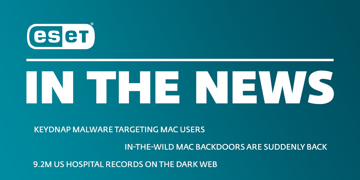 ESETUK's tweet image. #ICYMI #ESET In the news - #Keydnap malware targeting Mac users and Mac backdoors are back eset.co.uk/Press-Centre/I…