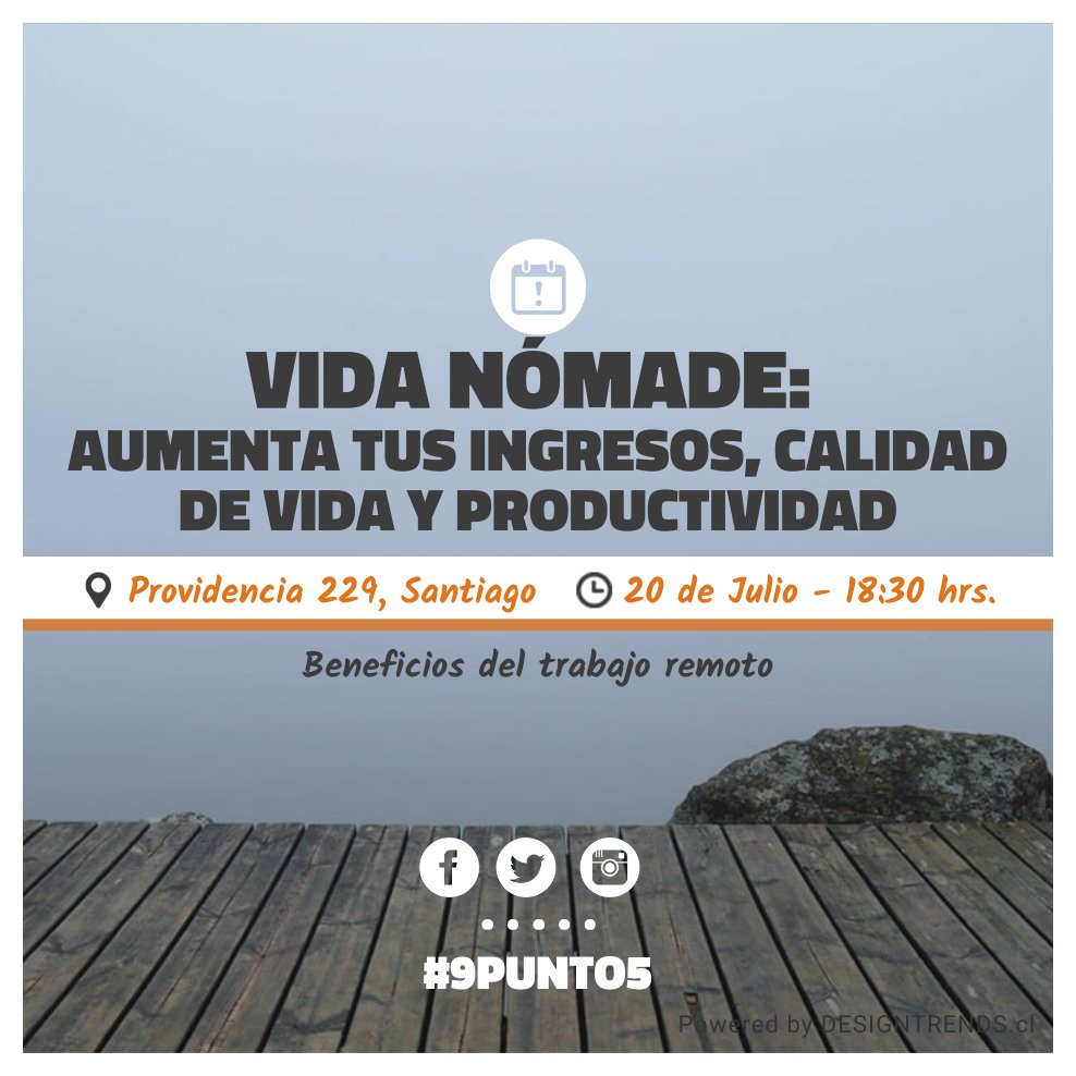 Nube_Cowork's tweet image. Meetup en Santiago - Vida nómade: Aumenta tu ingresos, calidad de vida y productividad meetup.com/es-ES/Telefoni…