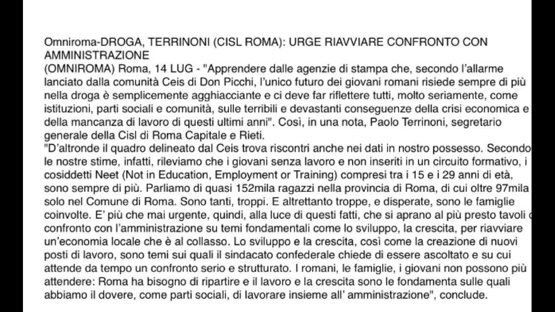 Cisl Roma Capitale Rieti tweet media