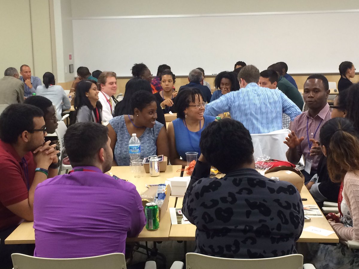 Dr. Trice and Dr. Lopez advising at a city-wide gathering of the Philadelphia area med school pipeline students