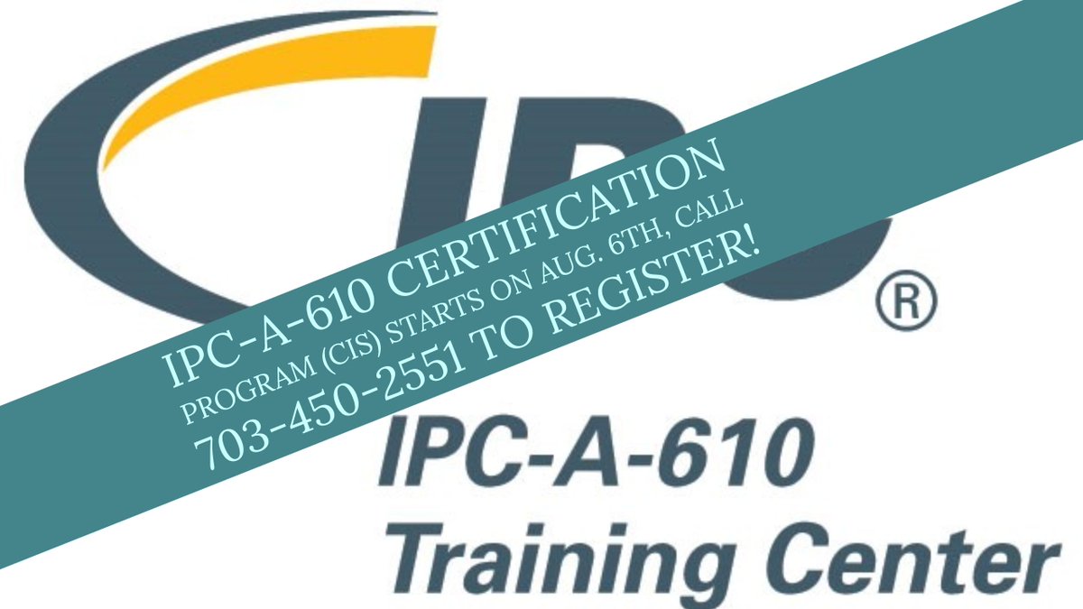 novaloudoun's tweet photo. #IPCA610 cert program (CIS) starts 8/6. Train right here in Northern Virginia https://t.co/hbtS3M0UvR #electronics https://t.co/nrr1LXCm2u